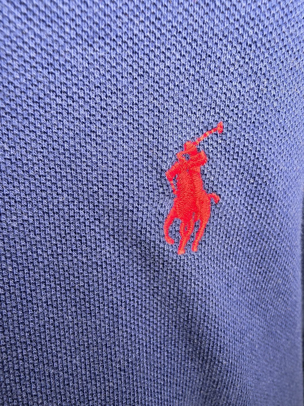 Polo by Ralph Lauren Men’s Navy Flag Embroidered Polo Shirt